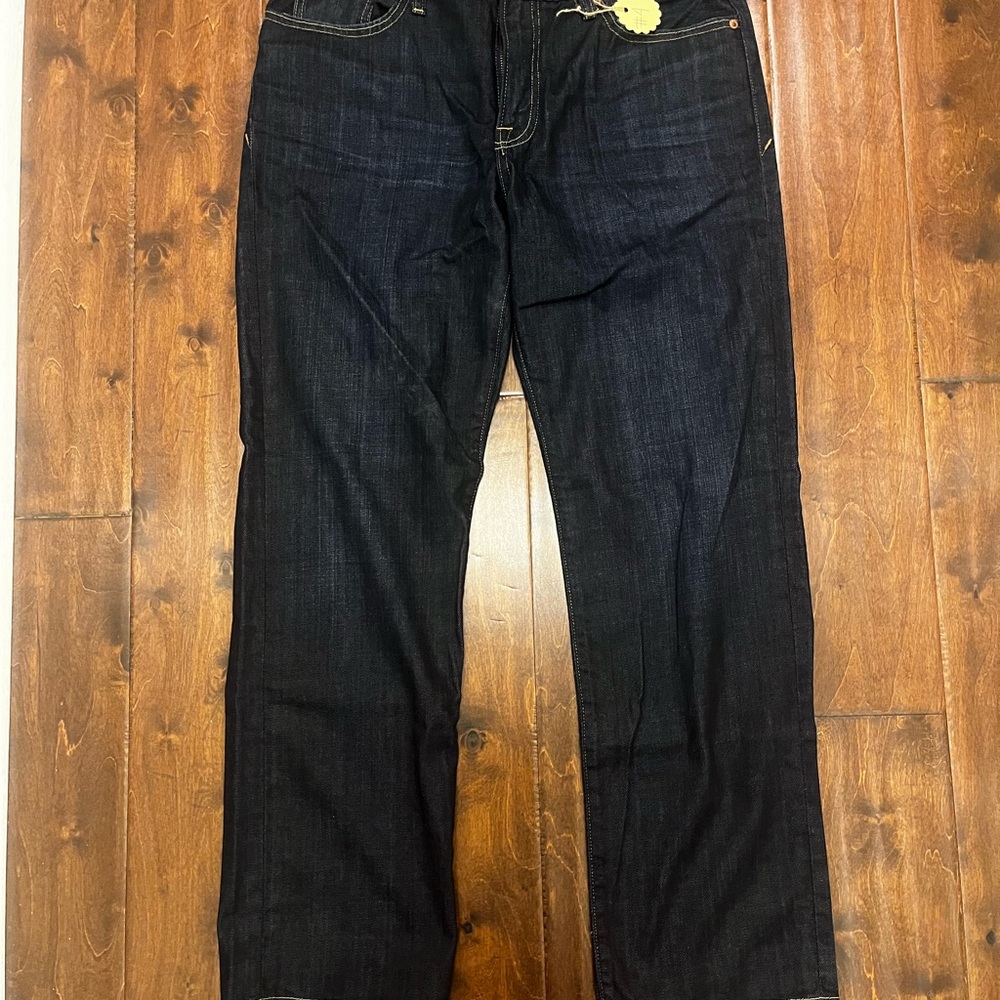 Lucky Brand Men's Dark Blue Straight Jeans